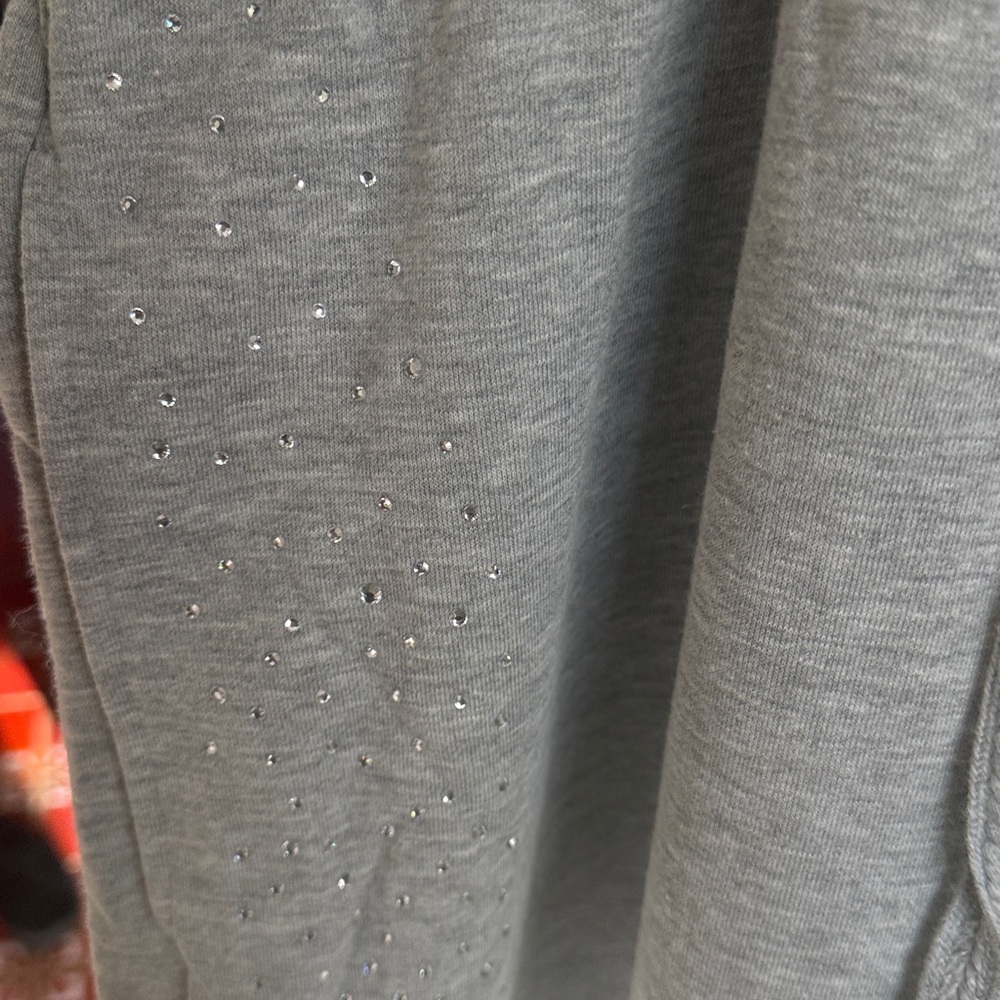 Daily Practice Rhinestone Fleece Wide Leg Drawstring Pants - Picture 7 of 7